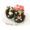 (2 Pcs)55*55mm Mini Wreath Pendant Merry Christmas Bell Wreaths Gift Wrapper Christmas Accessories Phone Pendants Decoration