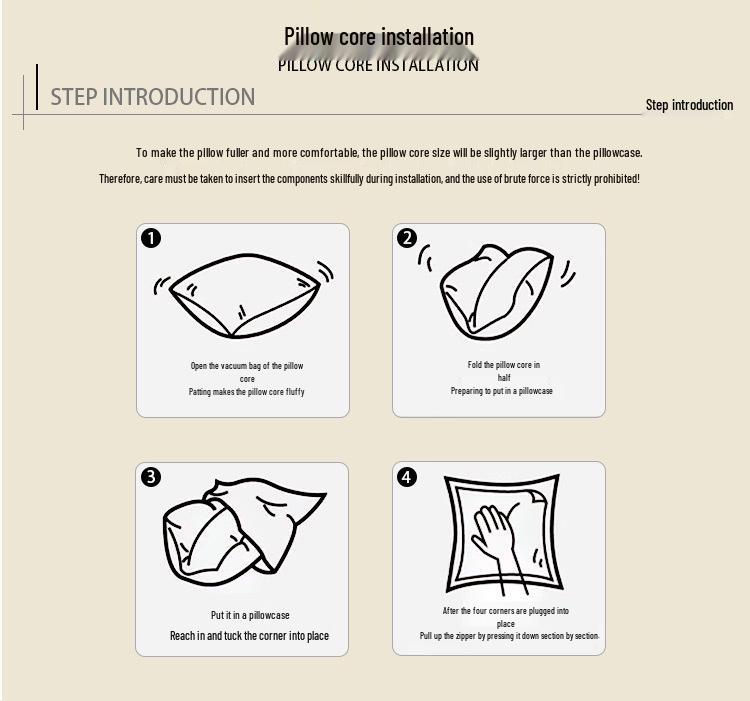 Maillard Vintage-Style Double-Sided Throw Pillow - Brown Beige Textured Cushion for Living Room Sofa Decor