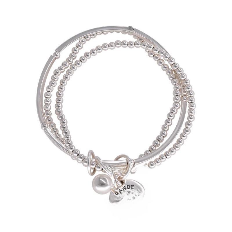 Koreanisches dreilagiges Armband mit rundem Anhänger: Damenmode, leichter Luxus & exquisites Design