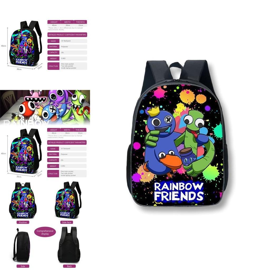 Colorful Roblox Rainbow Friends School Backpack With Breathable Nylon Material