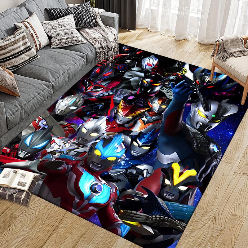 Ultraman Full Body Decoration Square Area Rug, Non-Slip Floor Mat for Bedroom, Perfect Gift for Ultraman Fans.chl