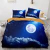Starry Sky Duvet Cover Twin Size Universe Decor Twin Bedding Set Microfiber Outer Space Theme Milky Way Galaxy Comforter Cover