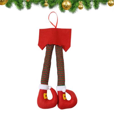 Accessoires de voiture de Noël Décorations de jambe de Père Noël Ornements d'arbre de Noël Pour arbre Maison Automobile SUV Camion Moto Camping-car Scooter