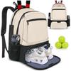 Großer Sportschläger-Rucksack mit separatem Schuhfach und mehrschichtigem Stauraum für Reisen