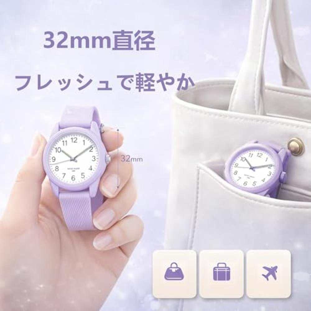 [Wristwatch for exams/exams] Wristwatch ladies, analog, 50M waterproof, outdoor/daily use, breathable and flexible, luminous, stylish, commuting to