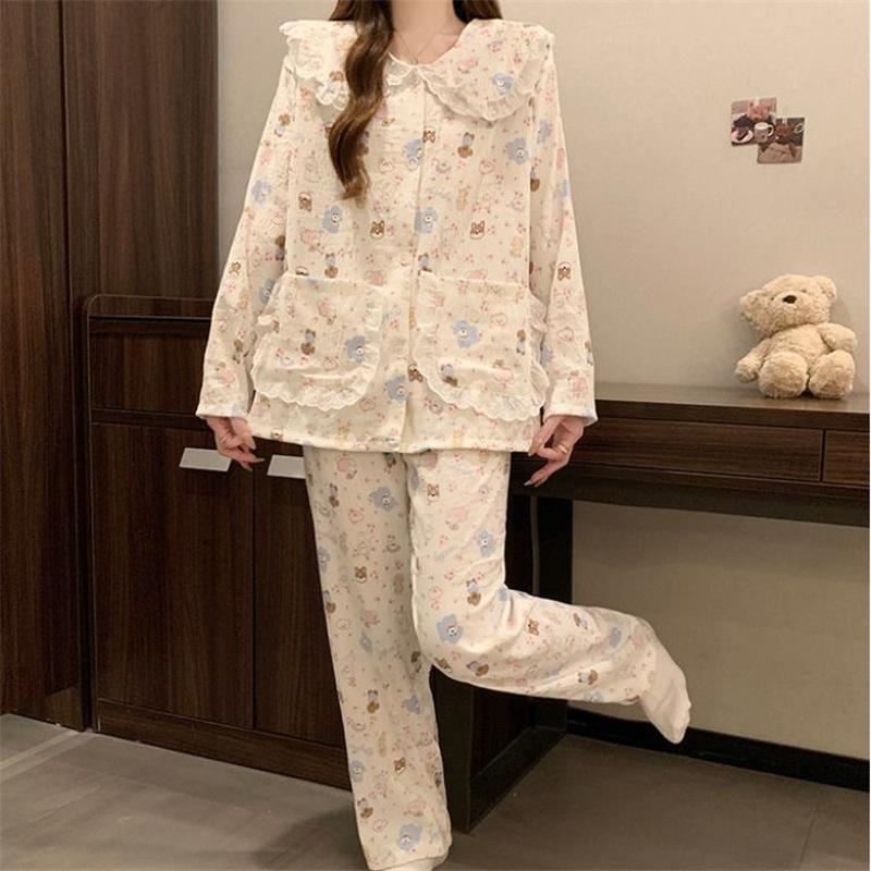 Women's Pajamas Set Pajamas 2-piece Set Airy Soft Casual Printed Pajamas