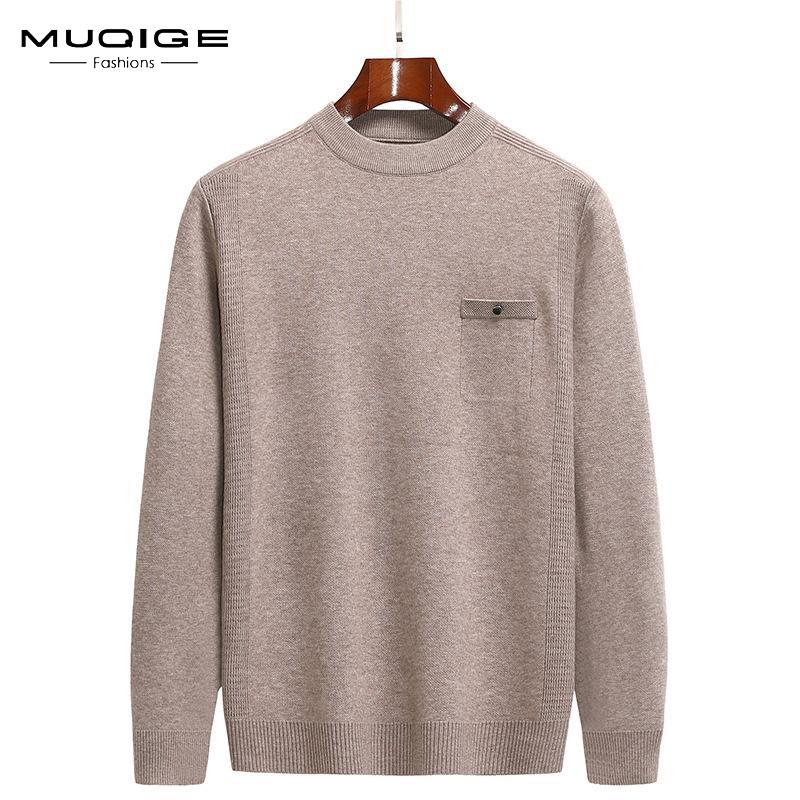 

Мужской новый теплый и уютный вязаный свитер, мужской универсальный модный свитер, мужская нижняя рубашка, топы