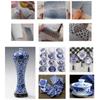 Keramik Keramik Ton Transferpapier Glasur Unterglasur Blumenpapier Blau