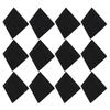 12Pcs Acoustic Panels Black Self Adhesive Polyester Fiber Sound Proof Padding for Studios