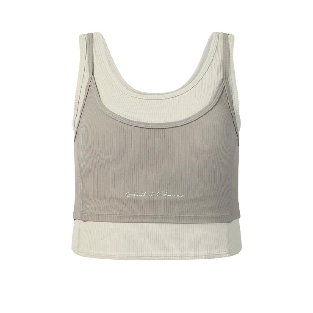 FILA Classic Versatile Comfortable Tank Top Women tops Moon-Gray A11W621109FGY L