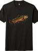 Drip Paint Brook Trout Graphic Unisex Cotton Fishing T-Shirt - Short Sleeve