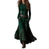 Abito elegante alla moda a maniche lunghe da donna