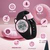 Cat-themed Smartwatch for Girls, Black, with Pedometer, Rechargeable, Waterproof Digital Watch, Sports Watch, Fitness Watch, Vibration Alarm, Date, Da