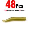 MNFT 48Pcs Hook Line Aligner Elbow Type Aggressive Rigs Making Sleeves Tubes Hair Chod Soft Anti Tangle Fishing Tackle