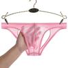 See-through Back Hole Briefs U Convex V Thongs Fashion Men's Pouch Shorts  Male