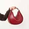 Genuine Leather Half Moon Underarm Shoulder Bags For Women  Trend Designer Hobo Crossbody Bags Tote Ladies Handbags