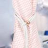 4Pcs Curtain Tiebacks High Density Woven Elegant Pearl Beads Window Curtain Ropes Luxury Drapes Holdbacks Straps