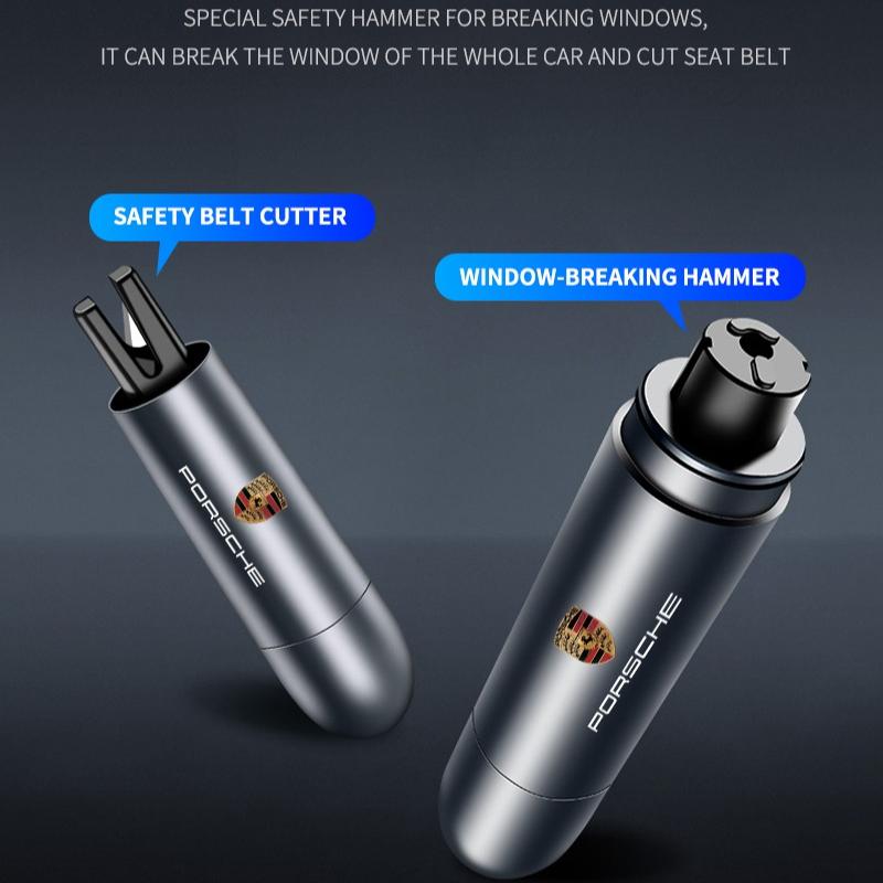 1Pcs Car Emergency Safety Hammer Life-Saving Escape Auto Tool For Porsche Cayenne Panamera Macan Boxster 911 928 944 918 917