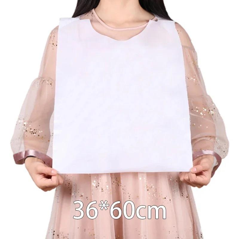 100 Pcs Adult Printed Crab Bibs Portable Disposable Apron Bbq Waterproof and Oil-proof Plastic Aprons Sleeveless