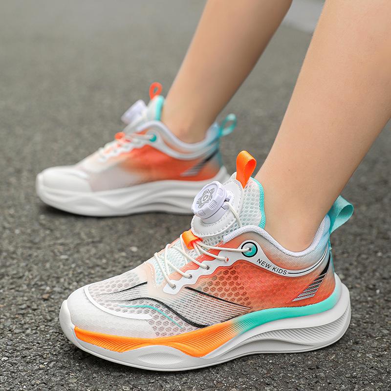 Boys shoes red rabbit pro running shoes summer new single mesh breathable running shoes medium and large children's student sports running shoes