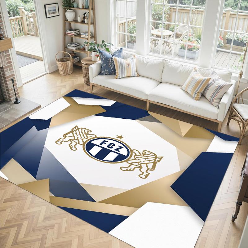 Tappeto in Velluto di Cristallo Design FC Zürich Accogliente Non?Tappeto Stampato Antiscivolo per Camera da Letto Soggiorno Ingresso