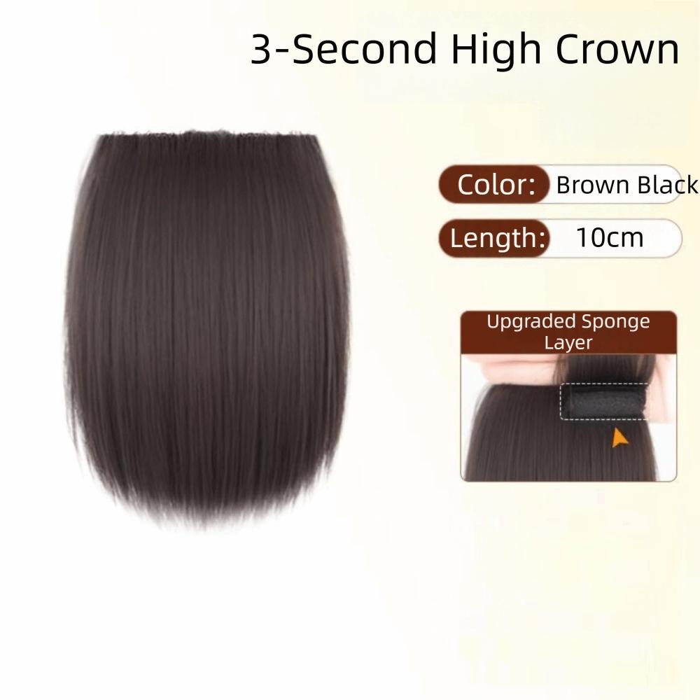 Root Lifter Volume Hair Pad Wig Fluffy Top Invisible Hair Pad Pad Hairpiece with Sponge Daily 10cm Brown Black