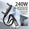 Type C To Type C Cable Fast Charging Foldable Holder Adjustable Stand USB C Cable For Home Office Desk Commuting