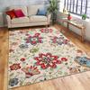 NOAHAS Floral Black Rug for Bedroom Washable Rugs Non-Slip Soft Living Room Area Rug Stain Resistant Throw Entryway Indoor Rugs