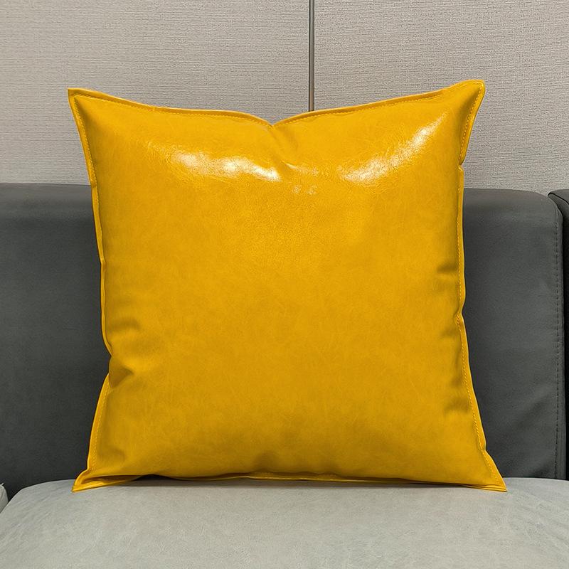 60x60/50x70/60x80CM Large Size PU Throw Pillow Cover Imitation Leather Waist Cushion Cover Decor Home Decorative Pillowcase