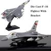 Diecast F16 Bojové letadlo Falcon Model letadla Armádní letectvo Hračky Vojenské letadlo Zatáhněte se světly a zvuky