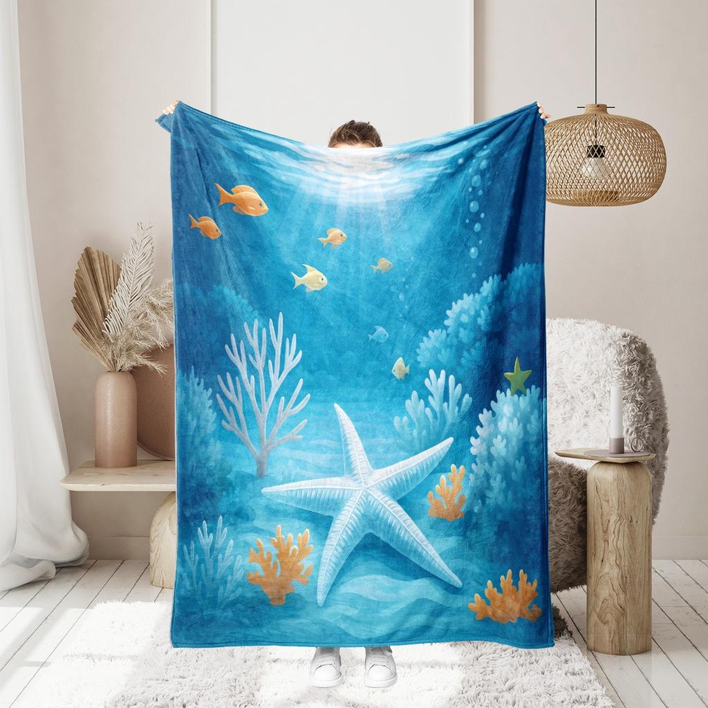 Cozy Flannel Throw Blanket Soft Warm Blanket for Couch Bed All-Season Cozy Lightweight Breathable Blankets Home Decor Gifts