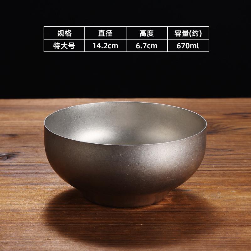 

Ретро однослойные миски из нержавеющей стали для риса, соусница, мини-глубокий горшок для горячих блюд, барбекю, снежно-серый суп, фрукты, посуда