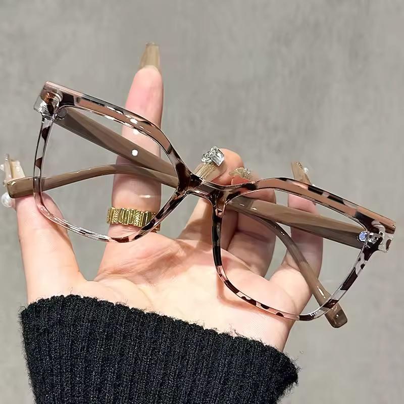 Oversize Cat Eye Reading Glasses Retro Women Leopard Colorful Frame Presbyopia Eyewear Anti Blue Light