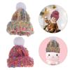 2Pcs Mini Knitted Woolen Hats Tiny Winter Beanie Soft Yarn Accessories for Crafts Dollhouse Decorations DIY Projects