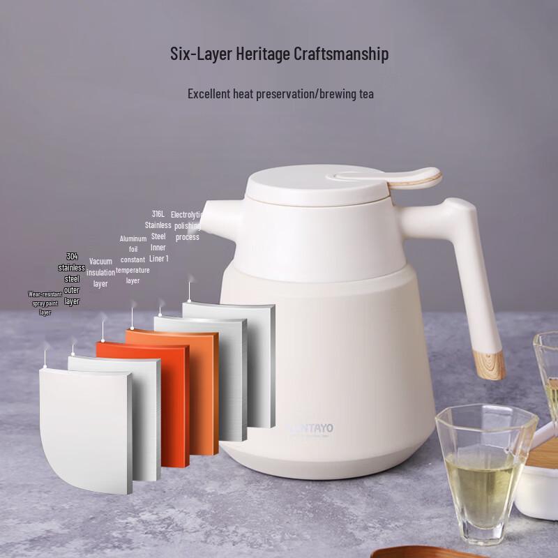 LUNTAYO Stainless Steel Insulated Tea Braising Pot