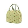 Corduroy Strawberry Ice Pack Insulated Lunch Bag - Large Capacity for Travel, Business, or Picnic