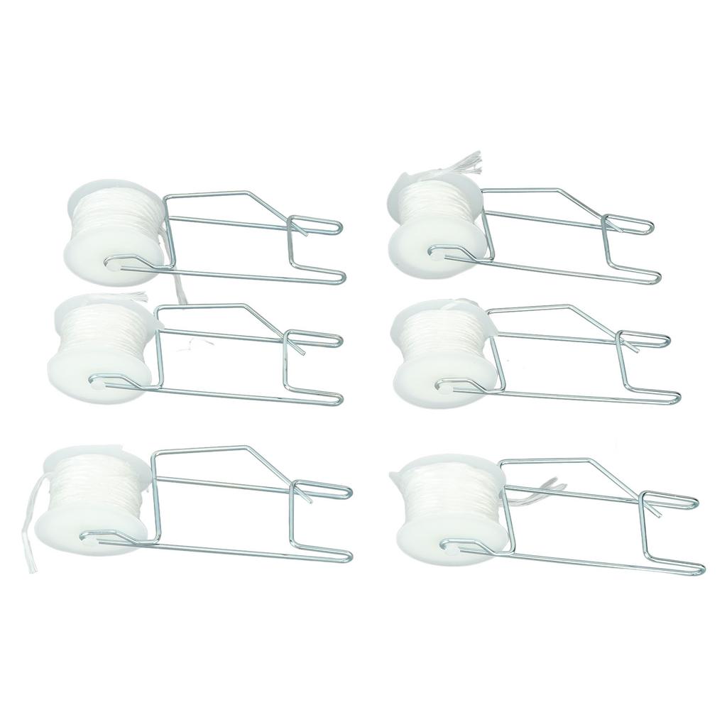 6 STÜCK Tomatenstützhaken Gewächshaus Tomaten-Rollerhaken Set Stützset für Tomate Cherry 15 Meter