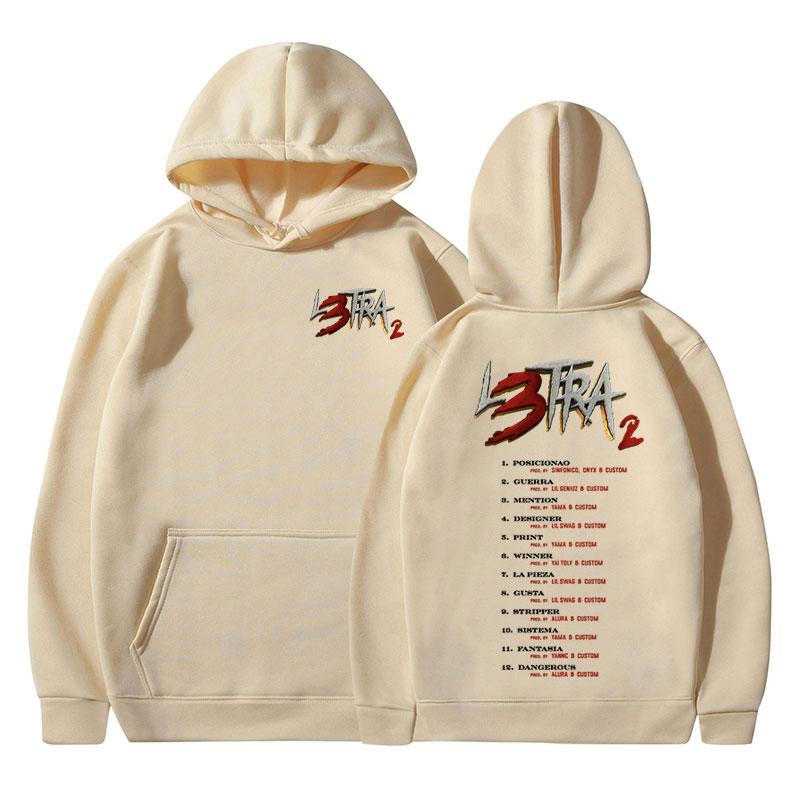 Rapper Luar La L L3TRA 2 Album Hoodies Herren Damen Mode Hip Hop Langarm Pullover Kapuzenpullover Lässig Komfort Übergroße Sweatshirts