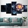 Canvas Painting Fantasy Flowers 5 Pieces Wall Art Painting Modular Wallpapers Poster Print for Living Room Home Decor
