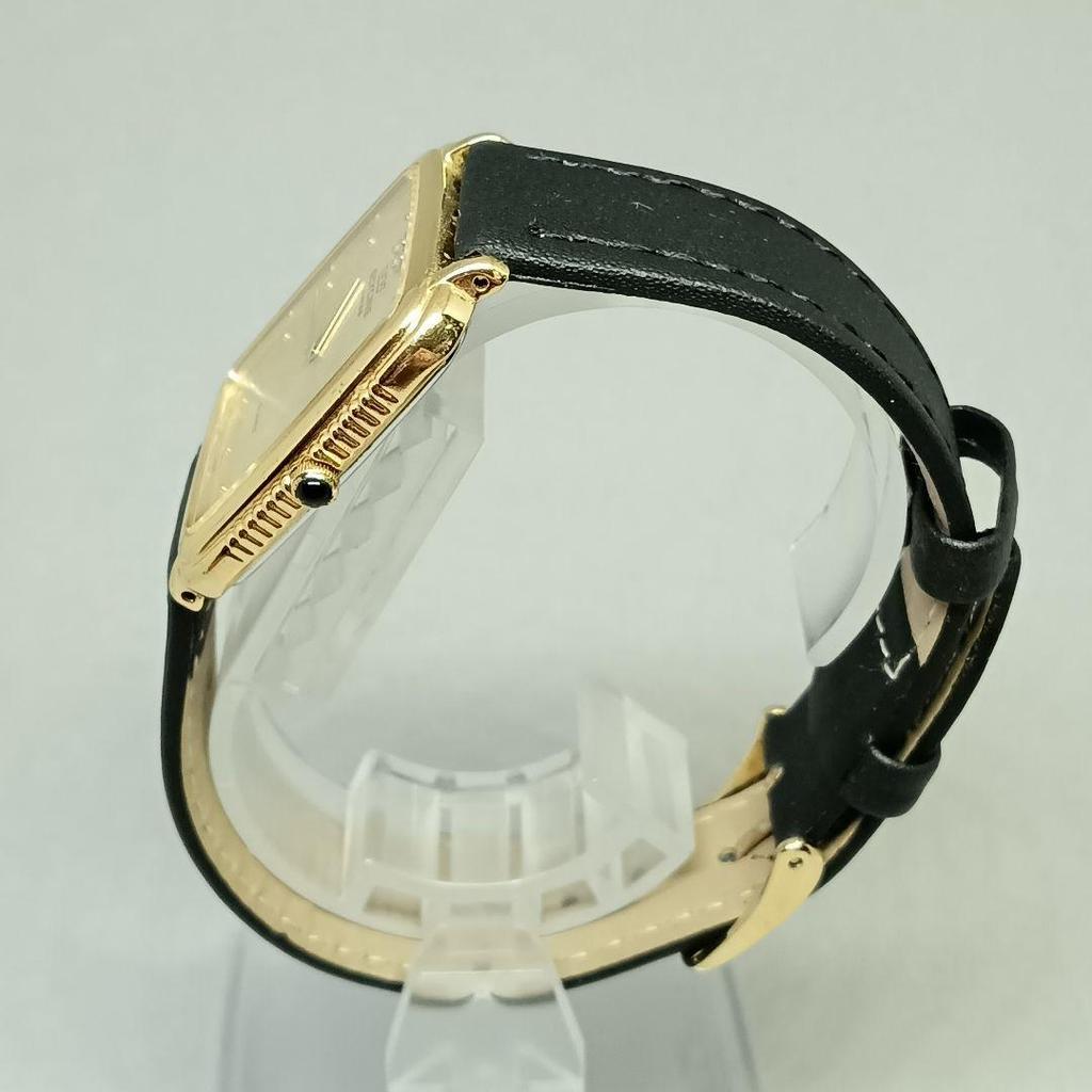 Used GLYCINE 021105 Gold Square 2P Diamond Men's Quartz
