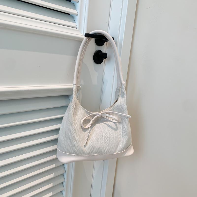 

Корейская нишевая французская сумка подмышкой для женщин Простая модная простая сумка-тоут Большая вместительная сумка из холста