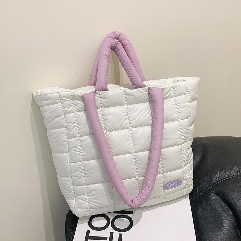 Luxury Women Shoulder Bag Quilted Space Cotton Crossbody Bag Versatile Padded Messenger Bag