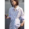 Women's Cloud Cotton Striped Lapel Shirt