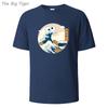 Color Painting Style Breathable Cotton Round Neck Tee Minimalist Design Lightweight Fabric Unisex Basic T Shirt Men's T-shirt