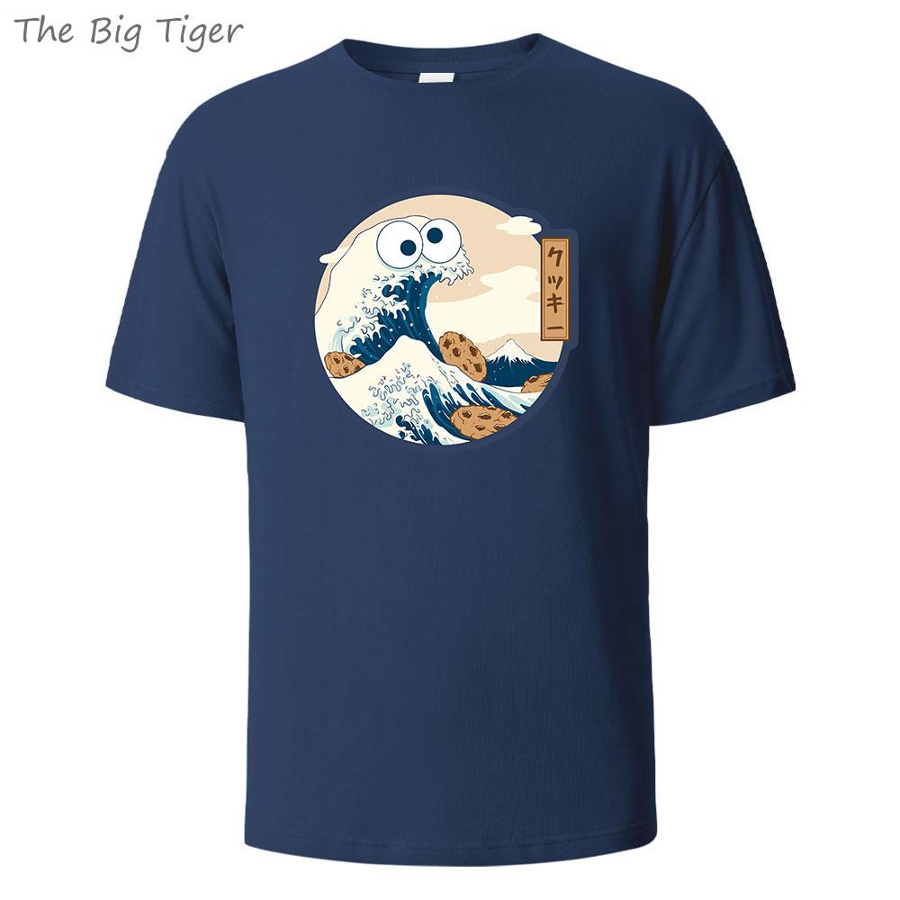 Color Painting Style Breathable Cotton Round Neck Tee Minimalist Design Lightweight Fabric Unisex Basic T Shirt Men's T-shirt