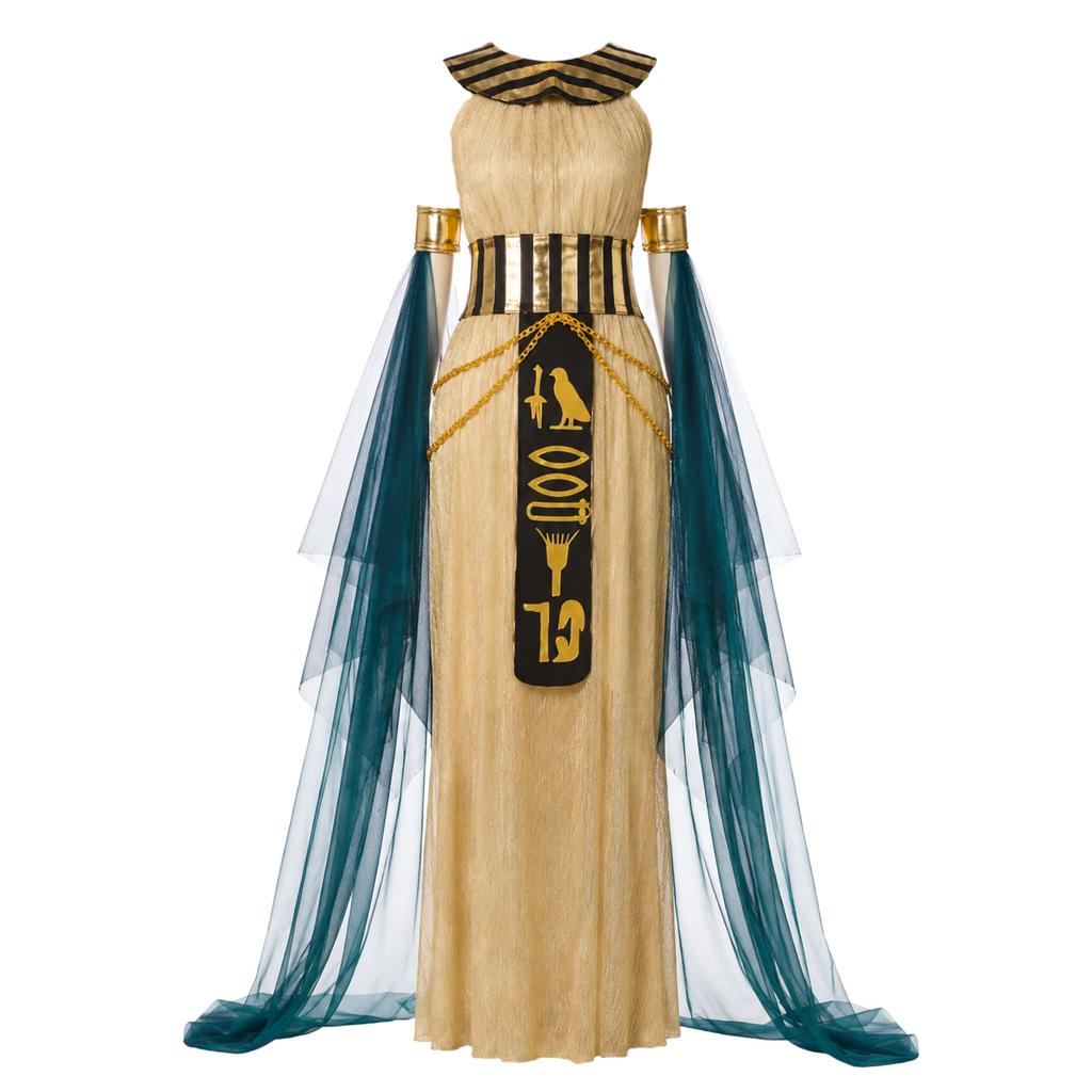 Costume da Cleopatra Set Parrucca Faraone Egiziano Principessa S M