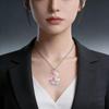 Chinese Mythology Nine-tailed Fox Enamel Pendant Necklace Fashion Minimalist Jewelry for Women Valentine's Day Gift for Her