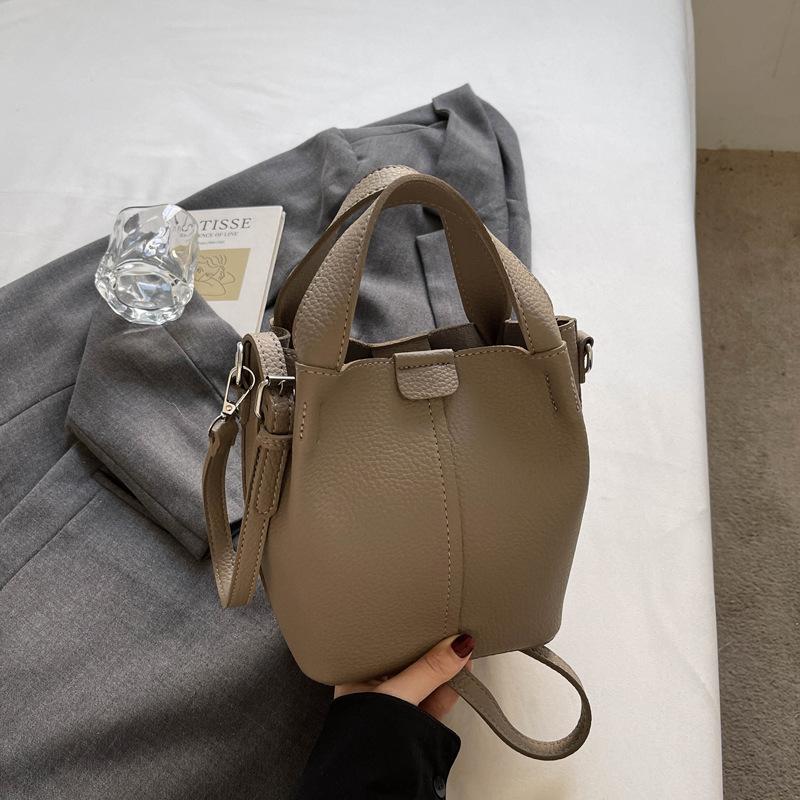 Měkká kožená taška Módní trendy barevně sladěná kabelka, Tote bag, Ležérní taška přes rameno