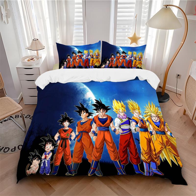 Dragon Ball Heroes Print 3Pcs Bedding Setduvet Cover With 2 Bedropillowcase Home Birthday Gift