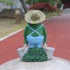 Garden Farming Frog Ornament Outdoor Resin Fun Animal Figurine Sculptures Decoration Suitable For Patios Lawn Yard Decor